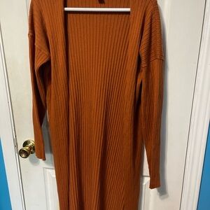 Forever 21 Rust Long Sleeve Cardigan